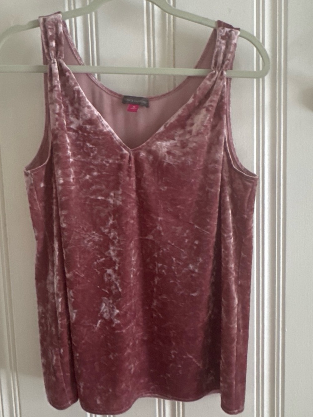 Crushed Velvet Mauve Pink Tank Top